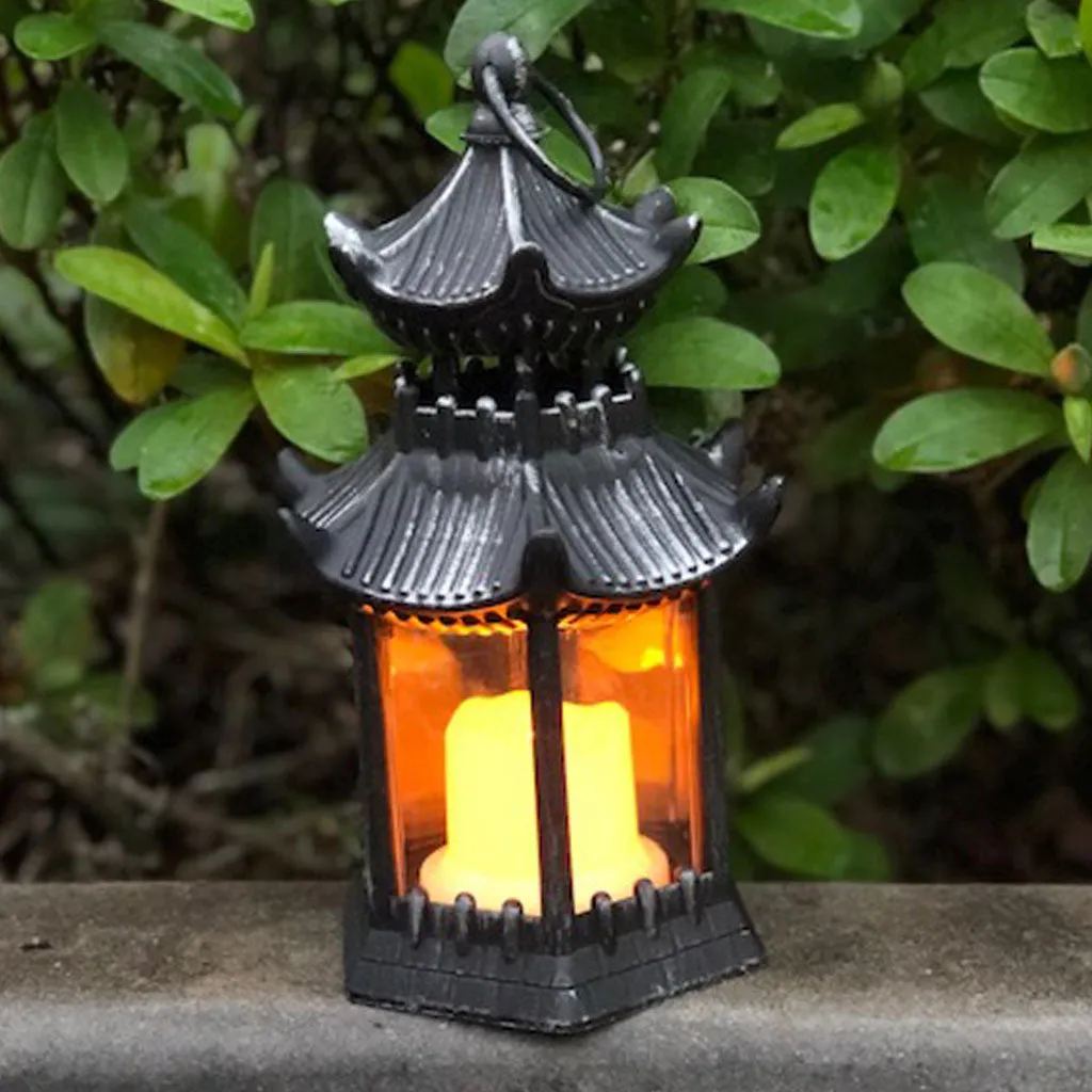 Pagoda Lantern with LED Candle