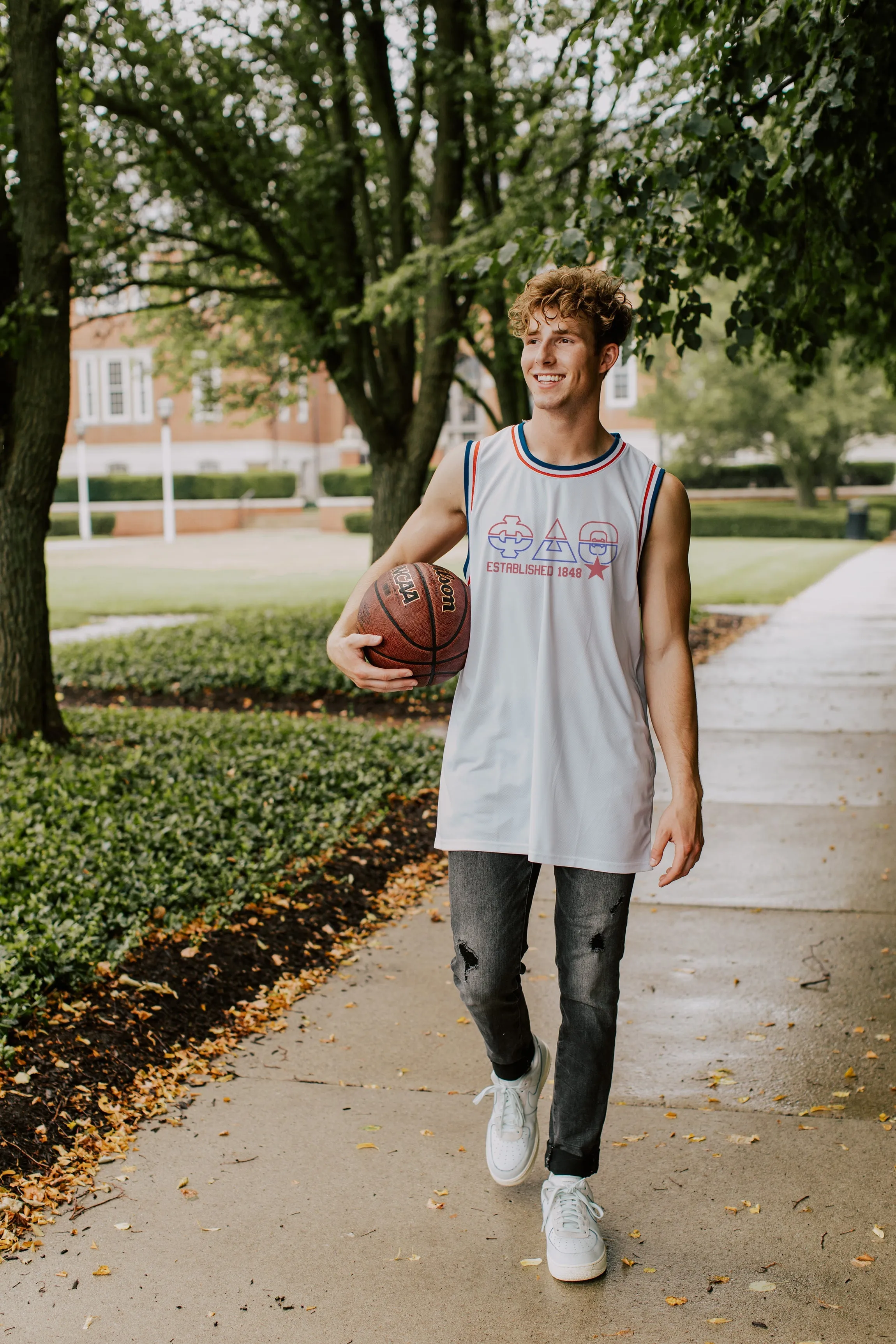 Phi Delt Retro Block Basketball Jersey