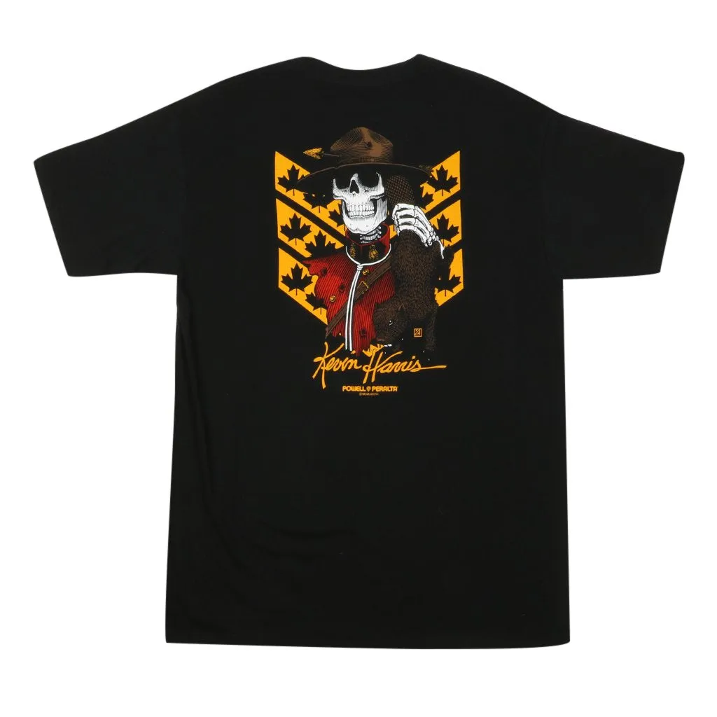 POWELL-PERALTA T-SHIRT KEVIN HARRIS MOUNTIE BLACK