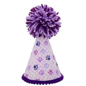 Pup Party Hats Purple Paws Party Hat for Dogs and Cats Assorted