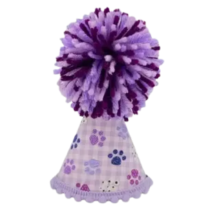 Pup Party Hats Purple Paws Party Hat for Dogs and Cats Assorted