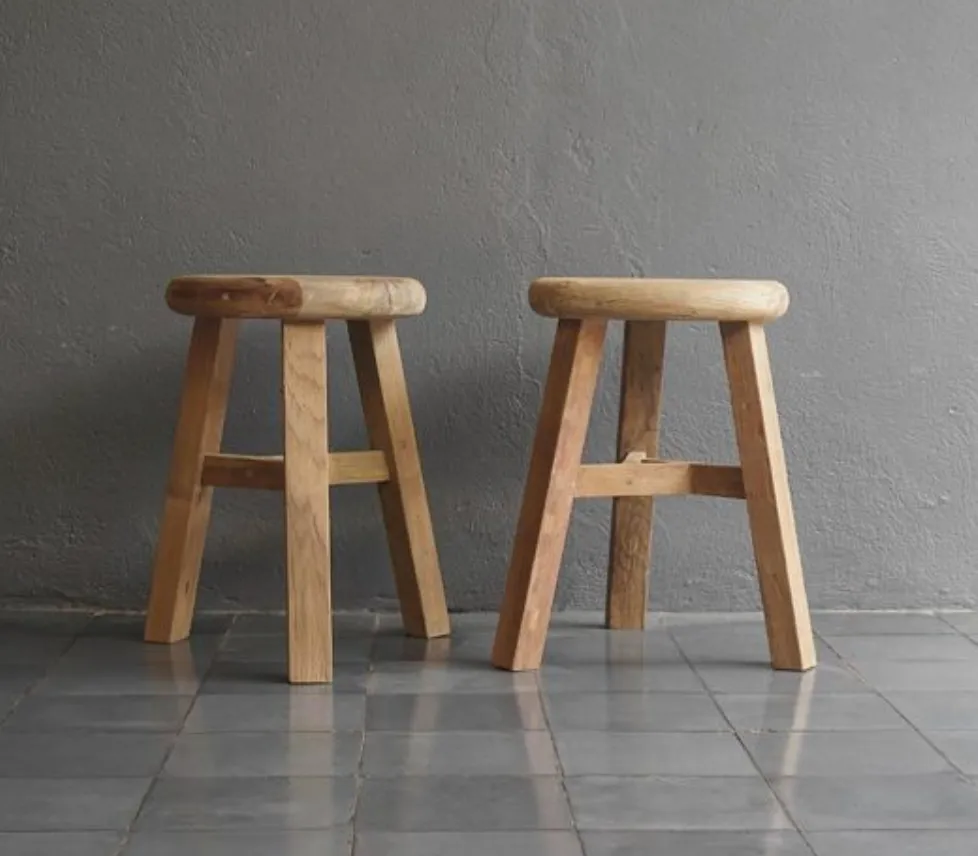 Reclaimed Round Stool