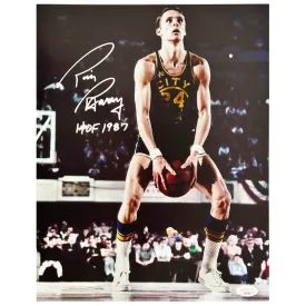 Rick Barry Signed HOF 1987 Inscription Pose 5 Basketball 11x14 Photo (JSA)