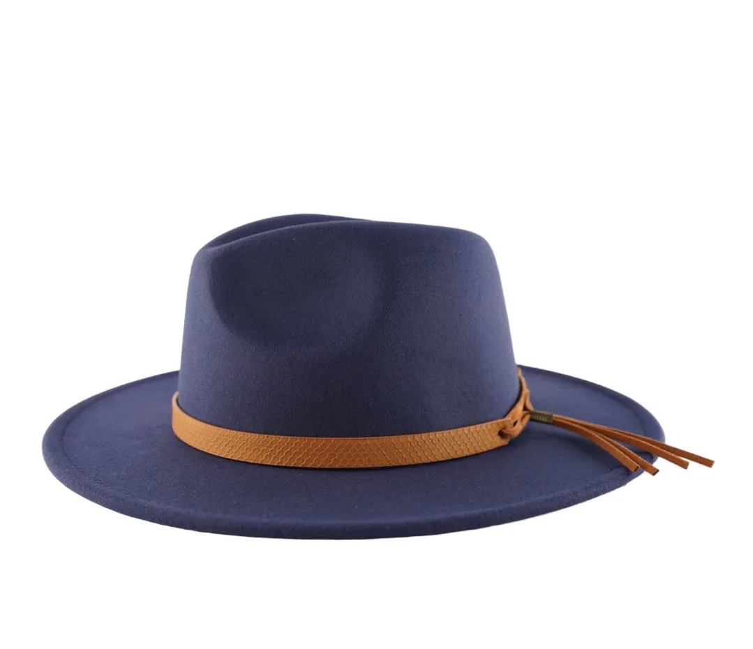 Rivet Fedora - Navy Blue