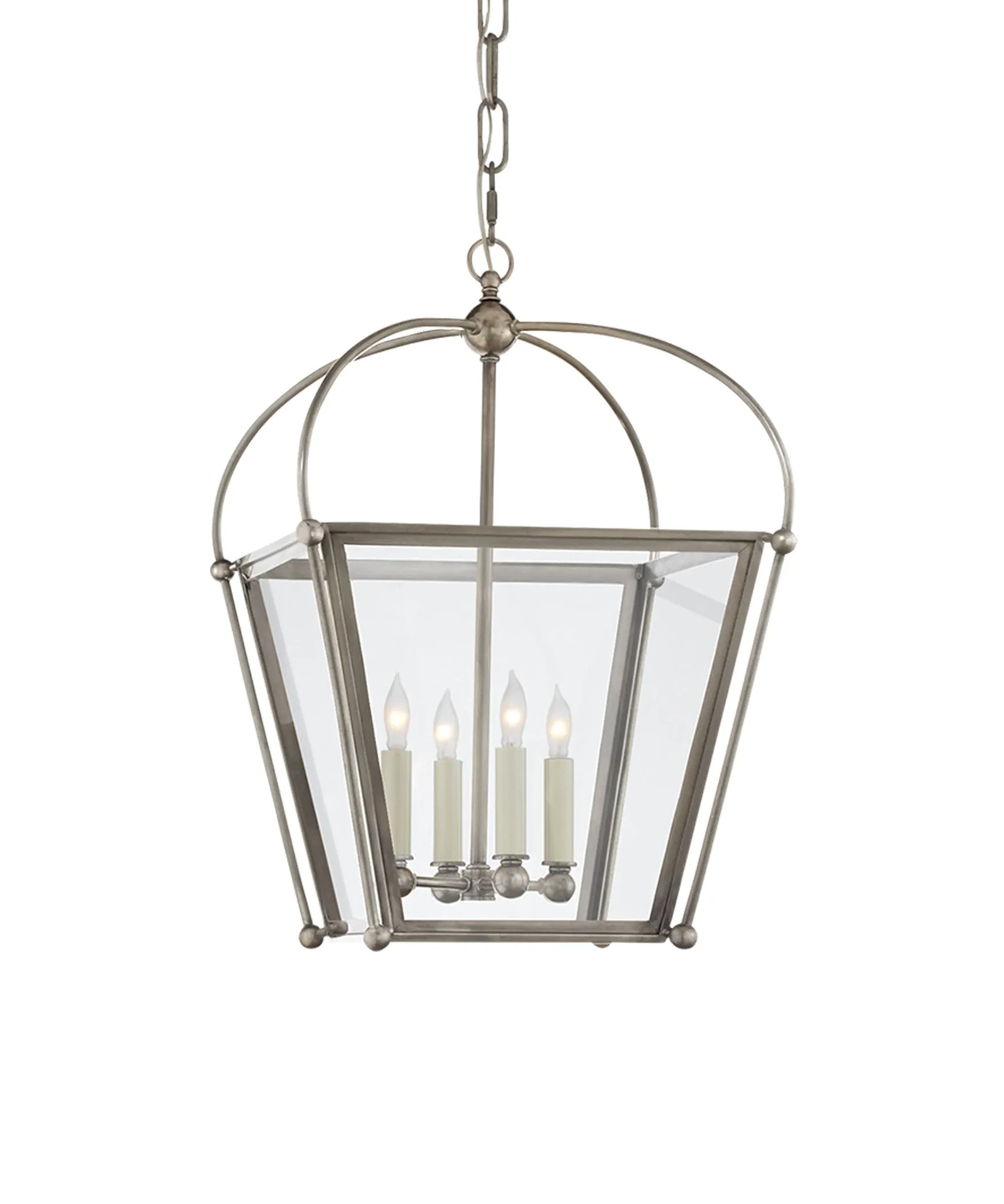 Small Plantation Lantern, Antique Nickel