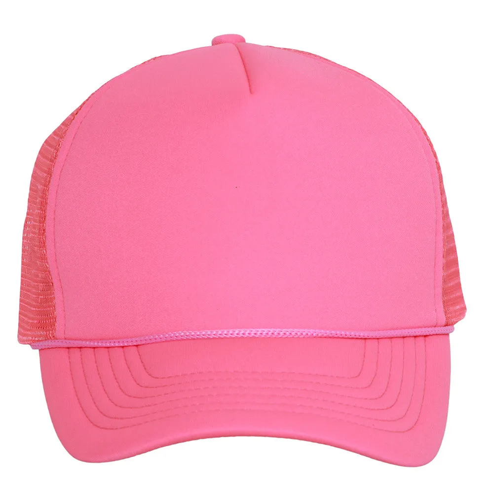 Structured Neon Trucker Mesh Hat