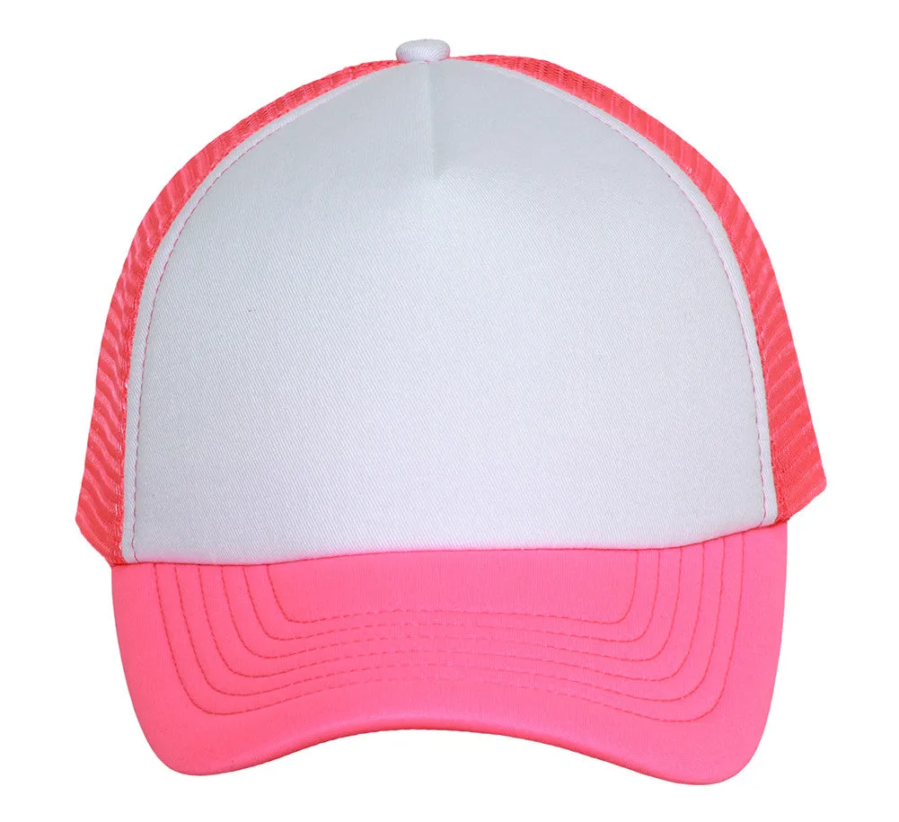 Structured Neon Trucker Mesh Hat