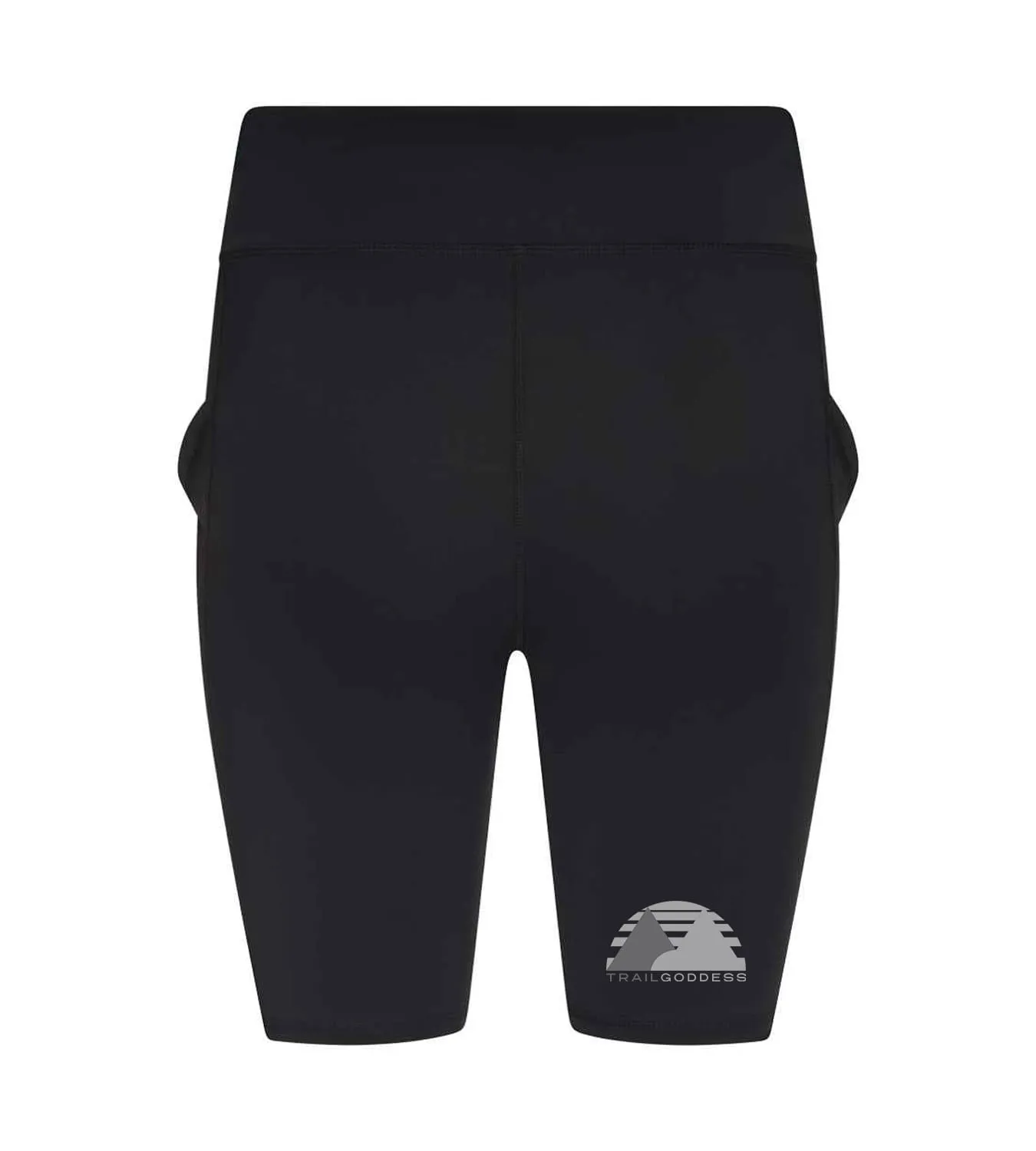 Trail Goddess Black Reflective Logo Shorts (6”)