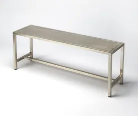 Tribeca Iron 43.5"W Bench in Silver  6125025