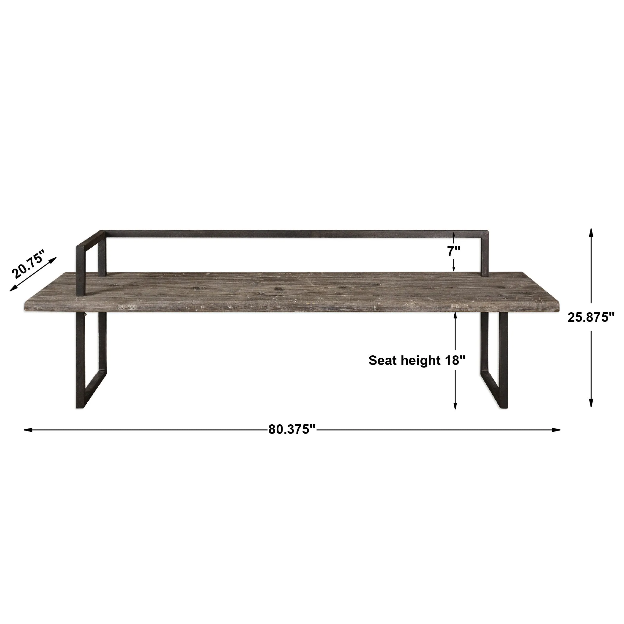 Uttermost Herbert Reclaimed Wood Bench