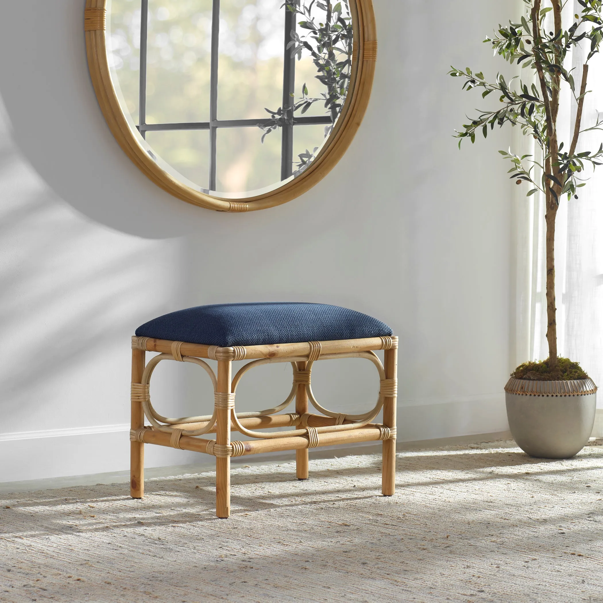 Uttermost Laguna Small Navy Bench