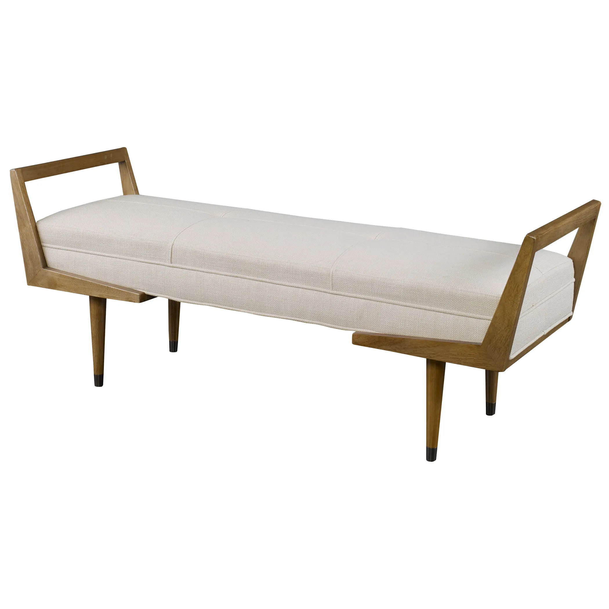 Uttermost Waylon Modern Ivory Bench